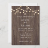 Rustic Jar Barn Wedding Invitation Kaart (Voorkant)
