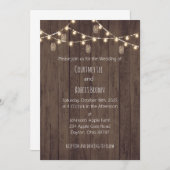 Rustic Jar Barn Wedding Invitation Kaart (Voorkant / Achterkant)