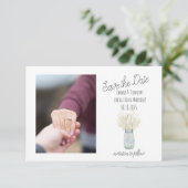 Rustic Jar Bewaar de datum Save The Date (Staand voorkant)