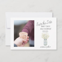 Rustic Jar Bewaar de datum Save The Date