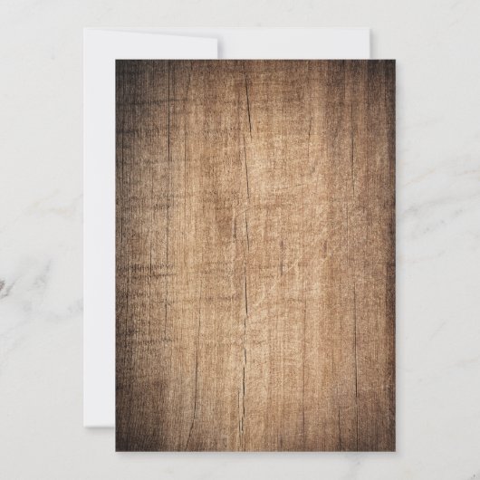 Rustic Jar Sunflower Wood bruiloft Uitnodigingen (Achterkant)