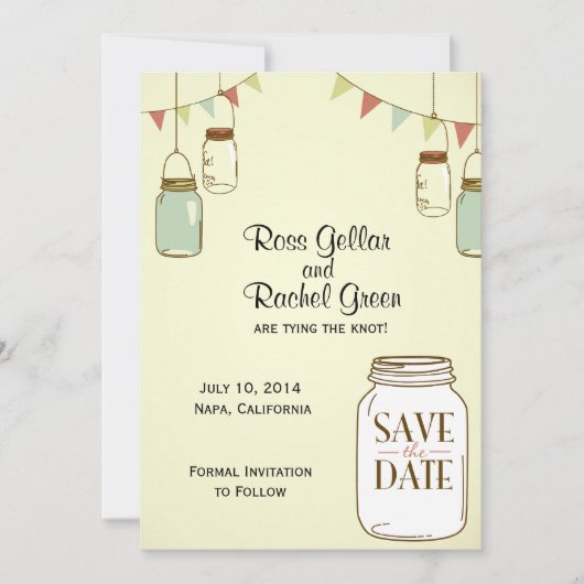 Rustic Jars Save-the-date Save The Date (Voorkant)