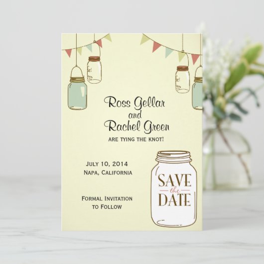 Rustic Jars Save-the-date Save The Date (Staand voorkant)