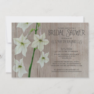 Rustic Jasmine Bridal Shower Invitations Kaart