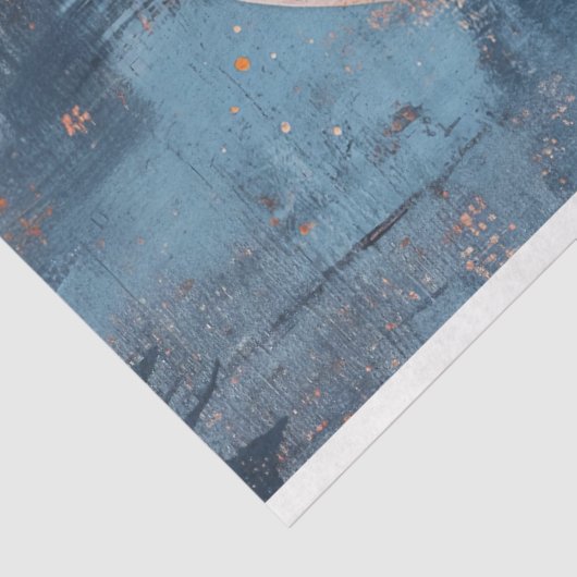 Rustic Jellyfish Oil Painting Decoupage Tissuepapier (Detail)