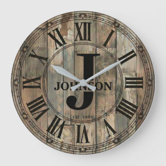 Rustic Johnson Family Clock | Farmhouse Decor Grote Klok