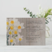 Rustic Jonquil Wedding Invitations Kaart (Staand voorkant)