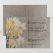 Rustic Jonquil Wedding Invitations Kaart (Voorkant / Achterkant)