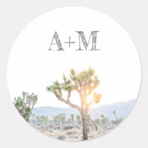 Rustic Joshua Tree Monogram Huwelijk