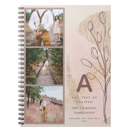 Rustic Journal Gift - Gepersonaliseerde Abstracte Notitieboek (Voorkant)
