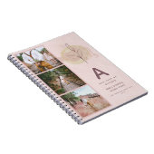 Rustic Journal Gift Personalized Abstract Leaf Notitieboek (Rechterzijde)