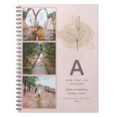 Rustic Journal Gift Personalized Abstract Leaf Notitieboek (Voorkant)