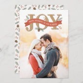 Rustic Joy Holiday-fotokaart Feestdagenkaart (Voorkant / Achterkant)