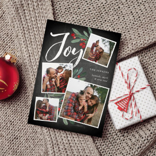Rustic Joy   Kerstfotocollage Feestdagenkaart