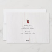 Rustic Joy Kerstmis niet-foto Feestdagenkaart (Achterkant)