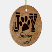 Rustic - Joy Paw Animal Print Keramisch Ornament (Rechts)