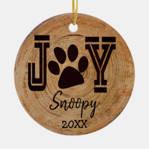 Rustic - Joy Paw Animal Print Keramisch Ornament