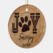 Rustic - Joy Paw Animal Print Keramisch Ornament (Links)