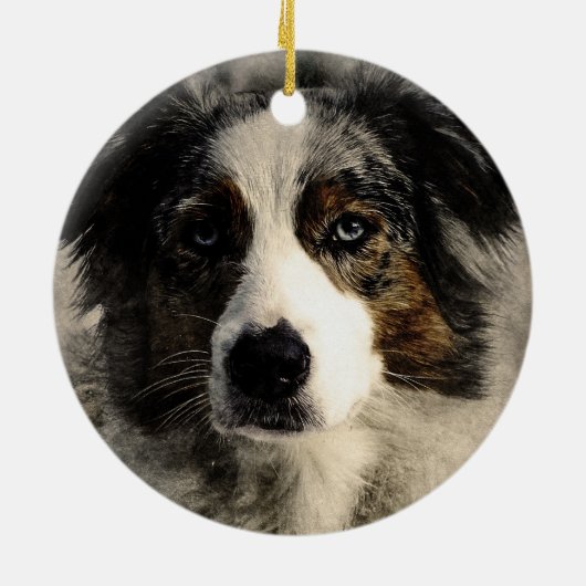 Rustic - Joy Paw Animal Print Keramisch Ornament (Achterkant)