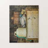 Rustic Jug Duck Decoy Foto Legpuzzel (Verticaal)
