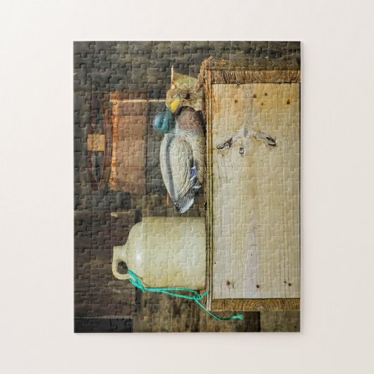 Rustic Jug Duck Decoy Foto Legpuzzel (Verticaal)