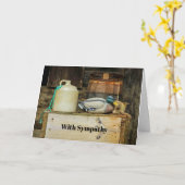 Rustic Jug Duck Decoy Fotosympathie Kaart (Gele Bloem)