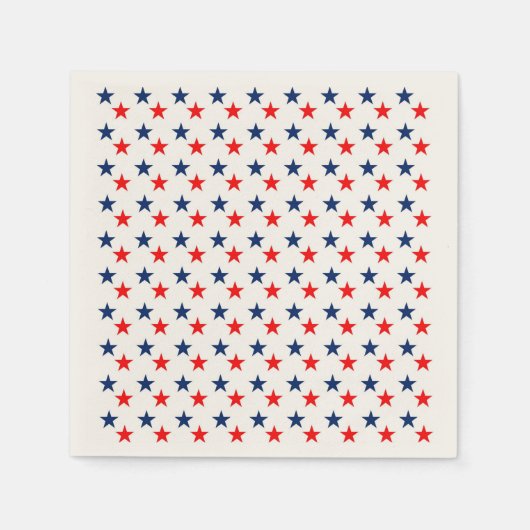 Rustic Juli Vierde Patriotic American Red Blue USA Servet (Voorkant)