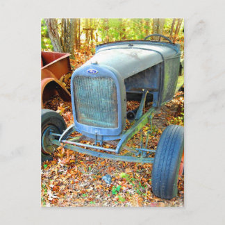 Rustic Junkyard Hot Rod Briefkaart