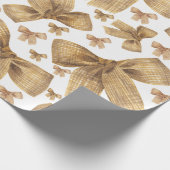 Rustic Jute Boogpatroon Cadeaupapier (Hoek)