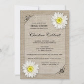 Rustic Jute en White Daisy Vrijgezellenfeest Kaart (Voorkant)