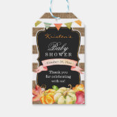 Rustic Jute Herfst Baby Shower Bedankje Cadeaulabel (Voorkant)