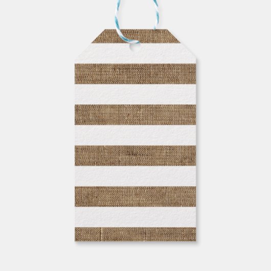 Rustic Jute Herfst Baby Shower Bedankje Cadeaulabel (Achterkant)