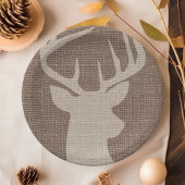 Rustic Jute Hertenbok | Papieren Bordje