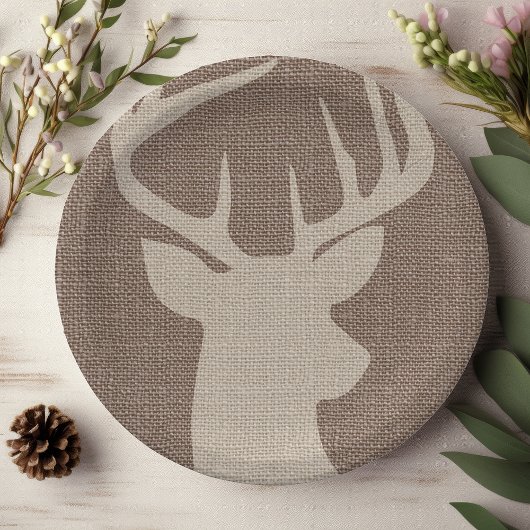 Rustic Jute Hertenbok | Papieren Bordje