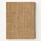 Rustic Jute Logo Vastgoedmakelaar Makelaar Notitieboek (Achterkant)