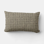 Rustic Jute Stof Oranje Quatrefoil Monogram Kussen (Achterkant)