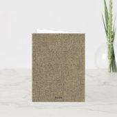 Rustic Jute Zakelijke Makelaar Bedankkaart (Achterkant)