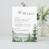 Rustic kaart met bergbos details (Staand voorkant)