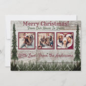 Rustic Kaart voor kerstfoto's (Voorkant)