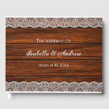 Rustic Kant Houten Patroon Bruiloft