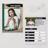 Rustic Karate Green Belt Wood Trading Kaart Visitekaartje (Voorkant / Achterkant)