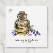 Rustic Katoen Lavendel Landelijke Trouwdag Bedankjes Labels (Voorkant)