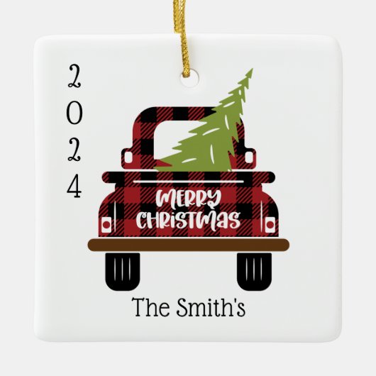 Rustic Keepsake Christmas Keramisch Ornament (Voorkant)