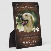 Rustic Keepslag Pet Memorial Foto Fotoplaat (Zijkant)