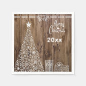 Rustic kerst feestartikel servet (Voorkant)