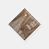 Rustic kerst feestartikel servet (Hoek)