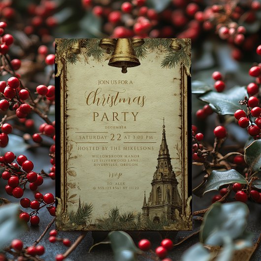Rustic Kerstbellen Kerstmis Kaart
