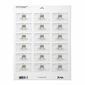 Rustic Kerstbomen Houten Slingerlichten Adres Etiket (Full Sheet)