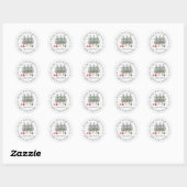 Rustic Kerstbomen Retouradres Sticker (Vel)