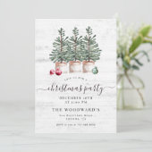 Rustic Kerstbomen Vakantiefeest Kaart (Staand voorkant)